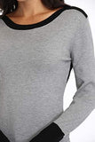 1 x RAW Customer Returns Dilgul knitted sweater women s pullover long-sleeved sweater sweatshirt tunic blouse shirt gray medium - RRP €39.99