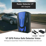 1 x RAW Customer Returns 16 Band V7 GPS Car Radar Detector, Voice Alert and 360 Degree Speed Alert System with Detection, Car Radar Detector - RRP €32.87