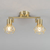 1 x RAW Customer Returns QAZQA - Modern Art Deco Spot I Spotlight I Ceiling Spotlight I Ceiling Spotlight I Spotlight I Lamp I Brass Light Rotatable and Tiltable - Mosh 2-bulb I Living Room I Bedroom - Oblong Steel - LED Suitable - RRP €28.95