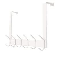 1 x RAW Customer Returns YUMORE Door coat rack for hanging white 4.5 cm door hook stainless steel door coat rack with 12 hooks towel holder door hanging coat hook for bathroom hallway bedroom, without drilling - RRP €20.0