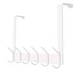 3 x RAW Customer Returns YUMORE Door coat rack for hanging white 4.5 cm door hook stainless steel door coat rack with 12 hooks towel holder door hanging coat hook for bathroom hallway bedroom, without drilling - RRP €63.0