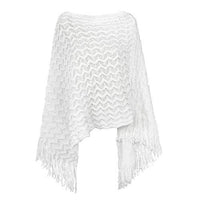 1 x RAW Customer Returns MyBeautyworld24 ladies poncho winter scarf warm for women gift color white - RRP €18.14