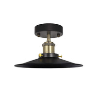 2 x Brand New ENUETEK ceiling lamp vintage, ceiling pendant light, ceiling light hallway living room kitchen black with lampshade metal retro, diameter 22CM, lamp socket Edison E27 - RRP €35.96