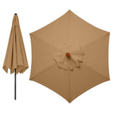 1 x RAW Customer Returns LMYDIDO 300cm Parasol Replacement Cover 6 Ribs Replacement Parasol Canopy Replacement Cover with 6 Ribs Outdoor Umbrella Sun Protection Khaki  - RRP €35.28