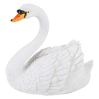 1 x RAW Customer Returns Hztyyier White Swan Figurine, Resin Simulation Swimming Swan Decorative Ornament for Landscape Garden Yard Decoration - RRP €38.6