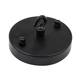 1 x RAW Customer Returns Alnicov 2 PCS Vintage Chandelier Ceiling Plate Hooks Metal Ceiling Rose Hooks Ceiling Canopy for Ceiling Pendant Lights Black  - RRP €20.4