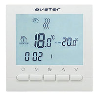 1 x RAW Customer Returns AVStar - Programmable Digital Smart Thermostat for Gas Boiler Heating - LCD Display for Ease of Control and Programming White  - RRP €43.6