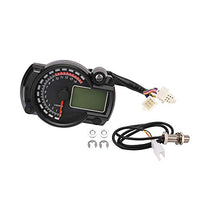 1 x RAW Customer Returns ELING Universal Motorcycle Speedometer Tachometer Odometer 7 Backlight 15000RPM 299Km h Mph Gauge Adjustable Gasket Sensor. - RRP €56.0