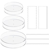 32 x Brand New NICAVKIT 3 Pieces Cake Plate, Cake Plate, Cake Stand, Cake Base Round Acrylic Cake Plates for Buttercream Cake, Reusable for Serving Cakes 16 x 16cm  - RRP €499.2