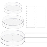 32 x Brand New NICAVKIT 3 Pieces Cake Plate, Cake Plate, Cake Stand, Cake Base Round Acrylic Cake Plates for Buttercream Cake, Reusable for Serving Cakes 16 x 16cm  - RRP €499.2