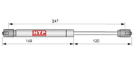 1 x RAW Customer Returns Damper gas pressure damper gas spring gas pressure spring compression spring 4, 40N  - RRP €18.99