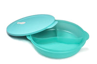 1 x RAW Customer Returns Tupperware microwave CrystalWave 1.9 L with divider light turquoise white Micro Wave Pop - RRP €27.73