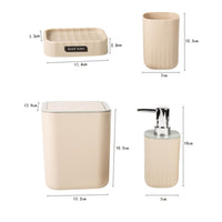 10 x RAW Customer Returns Hosoncovy 4 PCS Bathroom Accessories Set with Soap Dispenser, Bathroom Cup, Soap Dish, Desktop Trash can Purple  - RRP €204.0