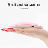 1 x RAW Customer Returns BAQI Mini UV LED Nail Lamp, Portable 6W USB Nail Dryer, Polish Curing LED Manicure Tool, Gel Light Mouse Shape Pocket Nail Art Tool for Home and Salon, Pink - RRP €6.04