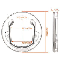 1 x RAW Customer Returns Glass Cat Flap Swing Door for Cats and Dogs Large Glass Cat Flap with 4 Locking Options Transparent Round  - RRP €48.29