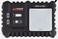 1 x RAW Customer Returns Ferm AX-power 20V charger, quick charger, battery charging station, charger for 1.5 Ah, 2.0 Ah, 4.0 Ah - RRP €31.0