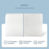 1 x RAW Customer Returns DOSCI memory foam pillow with bamboo cover ergonomic back and side sleeper pillow orthopedic pillow suitable for allergy sufferers breathable sleeping pillow 35 x 60 cm - RRP €42.6