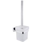 1 x RAW Customer Returns CASEWIND toilet brush glass square toilet brush chrome wall, toilet set toilet brush holder stainless steel wall mounting with drilling wall bracket - RRP €38.99