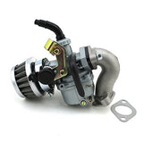 1 x RAW Customer Returns Crewell carburettor, PZ19 with air filter and intake pipe, 19 mm cable choke, carburettor power generator for branded off-road vehicles, 50 to 110 cc - RRP €23.15