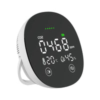 1 x RAW Customer Returns SenChip CO2 meter CO2 measuring device room air, carbon dioxide detector with brightness, room air measuring device with sound alarm, CO2 detector test winner with temperature and humidity tester - RRP €56.46