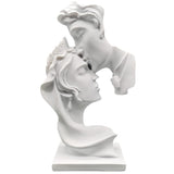 1 x RAW Customer Returns PIGPIGFLY Love Kiss Statue, Decorative Statues, Decorative Figures, Home Decorative Figurines, Modern Decorative Living Room to Stand, Abstract Sculpture in Polyresin, Gift Idea - RRP €27.36