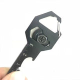 1 x Brand New CHUANGOU Pocket Tool Key Tool Outdoor Multitool for Bottle Opener Screwdriver Ruler Wrench Stripping Bit Driver - RRP €24.0