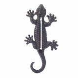 2 x RAW Customer Returns 21cm Lizard Wall Thermometer, Vintage Design Thermometer, Cast Iron Gecko, Oxidized Color, Outdoor Wall Decoration Ornaments - RRP €33.24