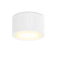 1 x RAW Customer Returns KYOTECH LED surface-mounted light white - surface-mounted spot flat with 6W LED GX53 230V surface-mounted spotlight warm white 3000K ceiling spots surface-mounted 95x55mm round ceiling light made of aluminum - RRP €21.99