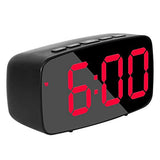 1 x RAW Customer Returns Plmvhpb Smart Digital Bedside Alarm Clock, Red LED USB Travel Desk Clock with 12 24H Date Temperature Snooze for Bedroom, Black - RRP €20.97