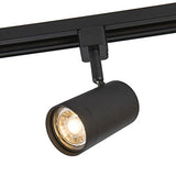 1 x RAW Customer Returns QAZQA - Modern rail spot I spotlight I ceiling spot I ceiling spotlight I spotlight I lamp I light 1-phase black - Jeana I living room I bedroom - round steel - LED suitable GU10 - RRP €14.06