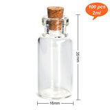 1 x RAW Customer Returns YFZYT 100 Pieces Mini Glass Baby Bottles with Cork Closure Empty Mini Glass Bottles Small Glass Bottles Beaded Containers Mini Bottle with Cap - 2ml 16mm 35mm  - RRP €19.15