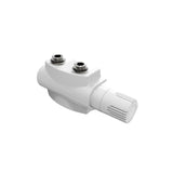 1 x RAW Customer Returns Heilmetz Multiblock Set for radiator connection fitting with thermostat 50mm valve fittings heating accessories corner and straight form wall connection connection set 1 piece, white type 2  - RRP €44.36