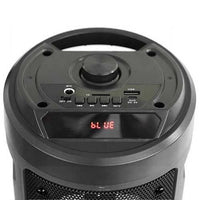 1 x RAW Customer Returns Bluetooth Speaker Portable Speaker with Karaoke Mode and Microphone, FM Radio and USB and SD Reader, Disco LED Lights, Wireless Speaker - RRP €50.53