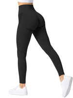 1 x RAW Customer Returns TAYOEA Women s Sports Leggings Seamless Booty Lifting Leggings Smile Contour Yoga Pants Opaque Gym Fitness High Waist Sports Pants Black,XL - RRP €24.99