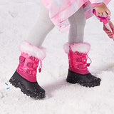 1 x RAW Customer Returns DREAM PAIRS Boys Girls Snow Boots Waterproof Winter Boots with Warm Faux Fur Lining FUCHSIA-E 29 EUR KSNOW-E - RRP €30.01