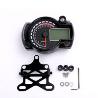 1 x RAW Customer Returns ELING Universal Motorcycle Speedometer Tachometer Odometer 7 Backlight 15000RPM 299Km h Mph Gauge Adjustable Gasket Sensor. - RRP €56.0