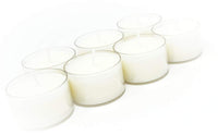 1 x RAW Customer Returns High quality rapeseed wax tealights in a clear cup with a burn time of 4 or 8 hours with pure white wax that is unscented and non-toxic - RRP €25.63