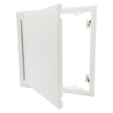 1 x RAW Customer Returns Inspection flap PREMIUM 30x30cm with snap lock - inspection door 300x300mm push to open I steel coated white - RRP €28.33