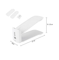 1 x RAW Customer Returns PAIDE P shoe organizer space-saving, non-slip shoes cabinet, shoe rack 3 height adjustable compatible with all types of shoes, shoe stacker adjustable. Pack of 12 white  - RRP €25.5