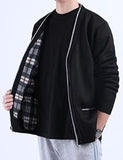 1 x Brand New Men s Winter Cardigan - Knitted Sweater - Sweater - Jacket - V - Neck Knitted Fleece Lined Warm Villi Casual Casual Jacket Vest Knitted Cardigan Autumn Winter Men Black XXL - RRP €37.99