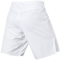 1 x RAW Customer Returns LAFROI Men s MMA Cross-Training Boxing Shorts Trunks Fight Wear with Drawstring and Pocket White,LG  - RRP €24.99