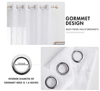 1 x RAW Customer Returns MIULEE Voile Curtains Short Curtain Boho Sheer with Eyelets Transparent Curtains Eyelet Curtain Living Room Window Curtain Airy Translucent Decorative Curtain for Bedroom Set of 2 145 x 140 cm H x W White - RRP €19.15