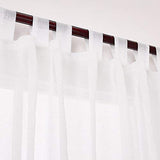 1 x RAW Customer Returns Deconovo Voile Curtains Tab Top Curtains Transparent Living Room, 175x140 cm Height x Width , White, Set of 2 - RRP €13.93