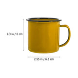 1 x RAW Customer Returns TOYANDONA 2 Pieces Retro Enamel Cup Enamel Tea Cup Coffee Mug Milk Cup Retro Coffee Cup Milk Cup Iron Drinking Cup Water Cup Party Cup for Outdoor Home Camping Yellow - RRP €13.99