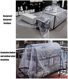 2 x RAW Customer Returns BCBIG Tarpaulin waterproof transparent with eyelets, tarpaulin for garden furniture, can be used outdoors, rainproof, plant insulation, furniture dustproof, with binding rope-2x2m - RRP €36.28