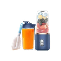 2 x RAW Customer Returns Portable Blender with 6 Blades Portable Blender Baby Blender Smoothie Blender Portable Blender Glass Portable Blender 500gr ABS Stainless Steel USB Travel Office Gym BLUE  - RRP €31.7