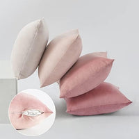 1 x RAW Customer Returns Topfinel set of 4 cushion covers 50 x 50 pink velvet cushion covers cushion cover sofa cushion decorative cushion cover decoration for sofa bedroom living room balcony soft color gradient - RRP €24.99