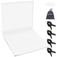 1 x RAW Customer Returns Spardar Photo Background, 3M x 4.5M White Photo Studio Background with 4 Clamps, Foldable Photo Background for Photography Video and Studio White, 3 x 4.5M  - RRP €43.81