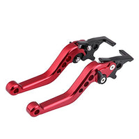 1 x RAW Customer Returns Double Disc Brake Lever, 1 Pair 4 Colors Universal CNC Aluminum Alloy Motorcycle Modification Double Disc Brake Lever for Motorcycle, Scooter, Electric Bike Red  - RRP €20.42