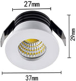 1 x RAW Customer Returns Mini LED recessed spotlight 3W 5 pieces 230V white small ceiling spotlight with transformer COB downlights ceiling spots 200lm mini spot - RRP €25.2